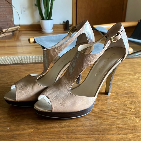 Franco Sarto Shoes - Franco Sarto nude leather heels. Gorgeous shoes, EUC.